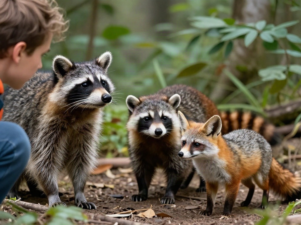 Tiere ähnlich wie Waschbär